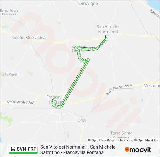 SVN-FRF Bus Line Map