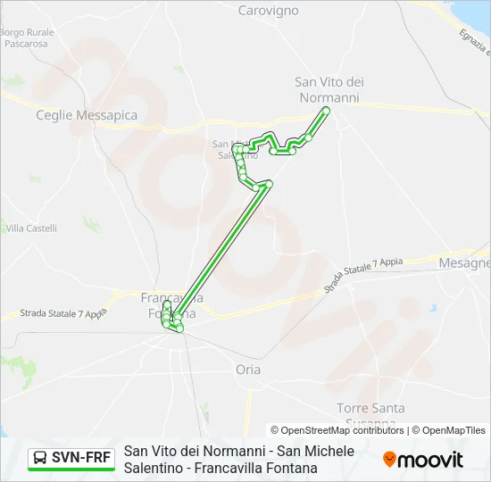 SVN-FRF Bus Line Map