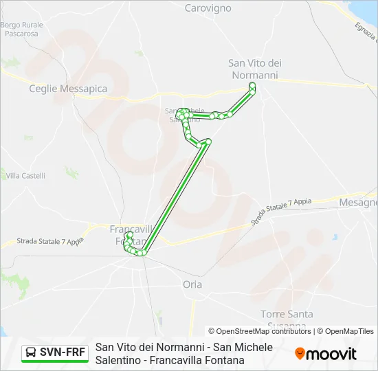 SVN-FRF Bus Line Map