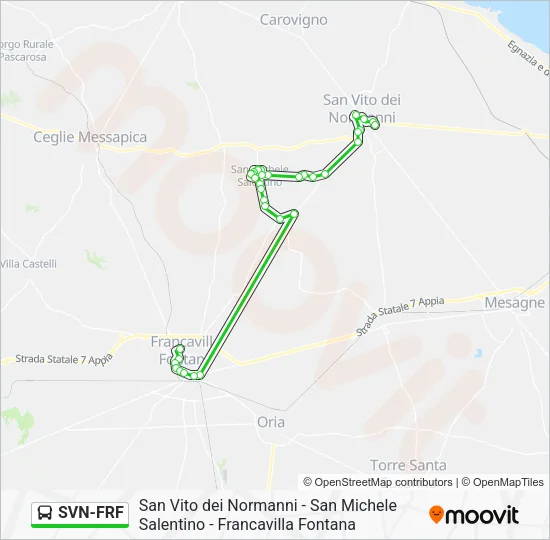 SVN-FRF Bus Line Map