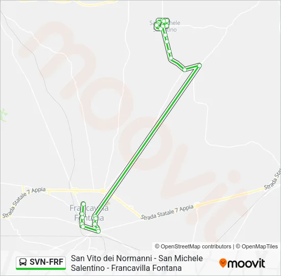 SVN-FRF Bus Line Map