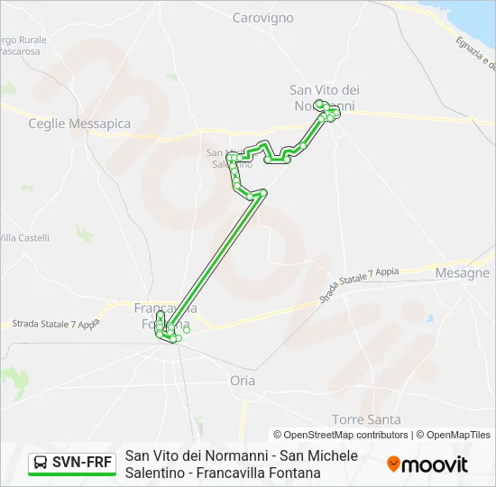 SVN-FRF Bus Line Map