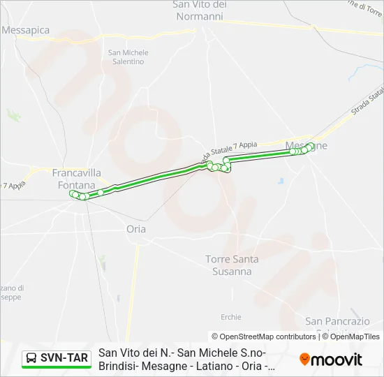 SVN-TAR Bus Line Map