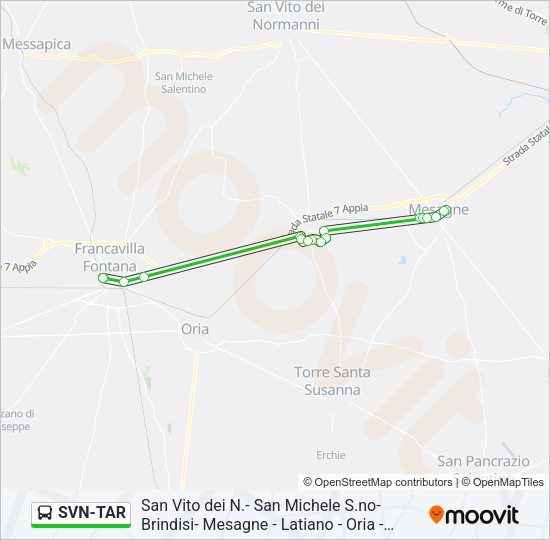 SVN-TAR Bus Line Map