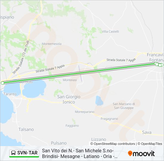 SVN-TAR Bus Line Map