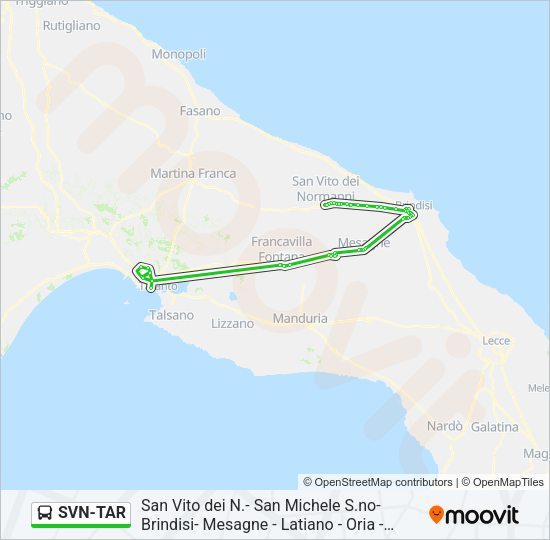 SVN-TAR Bus Line Map