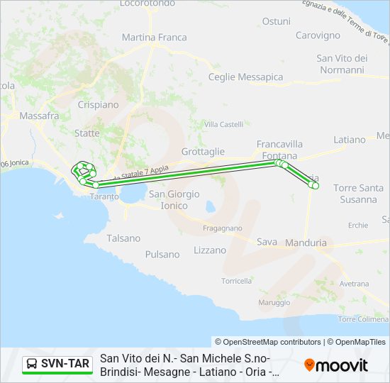 SVN-TAR Bus Line Map