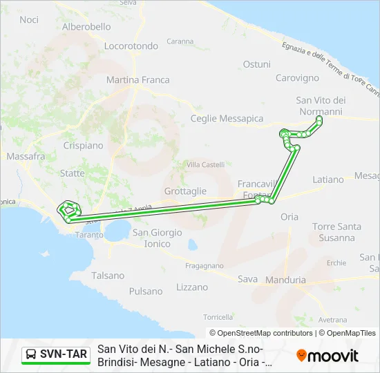 SVN-TAR Bus Line Map