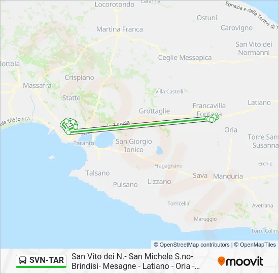 SVN-TAR Bus Line Map