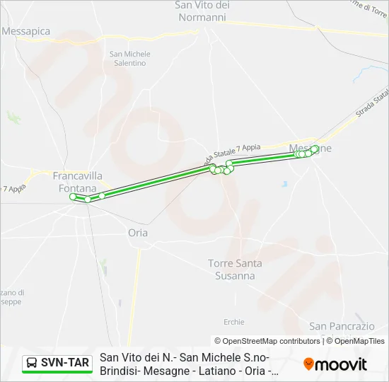 SVN-TAR Bus Line Map