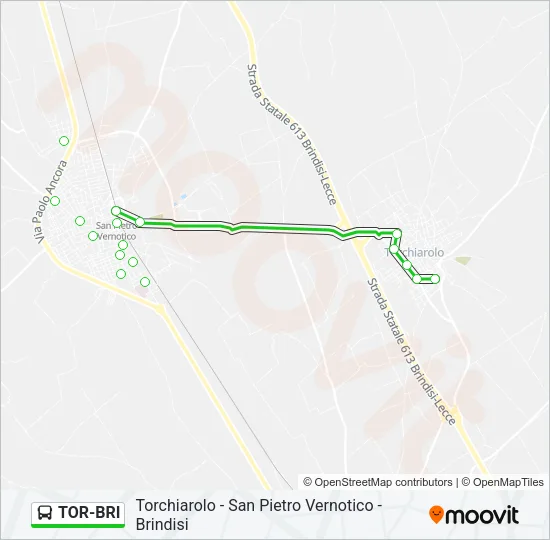 TOR-BRI Bus Line Map