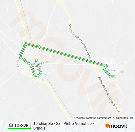 TOR-BRI Bus Line Map