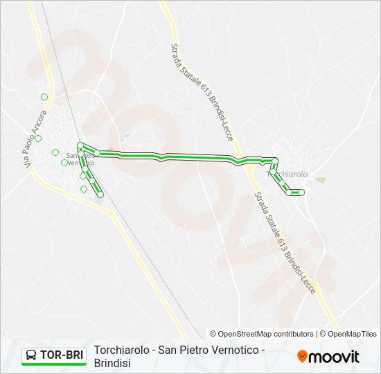TOR-BRI Bus Line Map