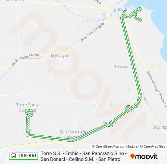 TSS-BRI Bus Line Map