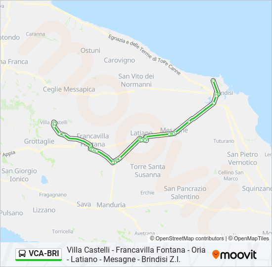 Linea Vcabri: Orari, Fermate E Mappe - Brindisi - Via Maestri Del ...