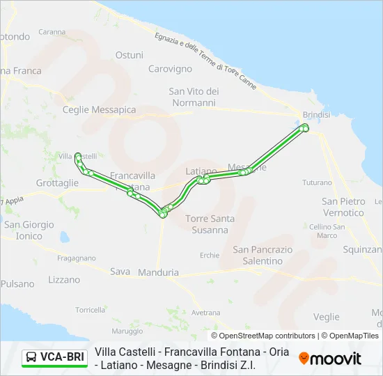 VCA-BRI Bus Line Map