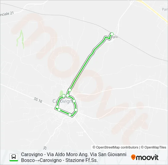 CA-SZ-SS Bus Line Map