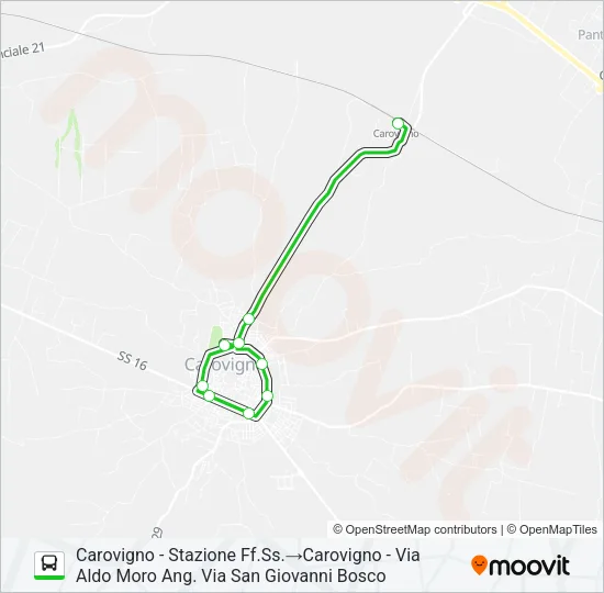CA-SZ-SS Bus Line Map