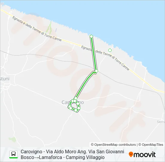 CA-SZ-SS Bus Line Map