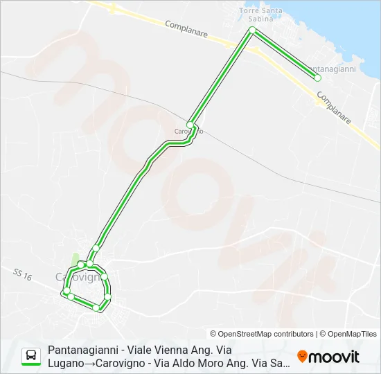 CA-SZ-SS Bus Line Map