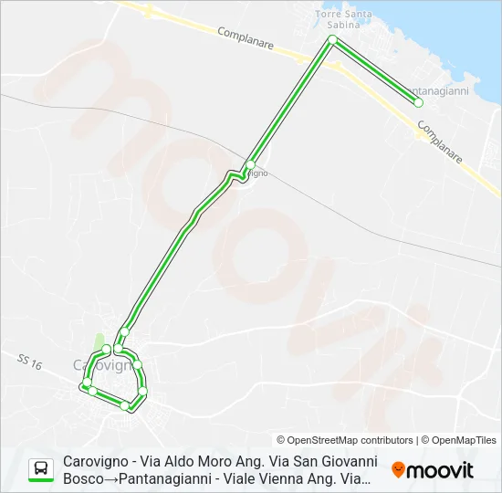CA-SZ-SS Bus Line Map