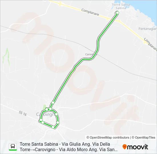 CA-SZ-SS Bus Line Map