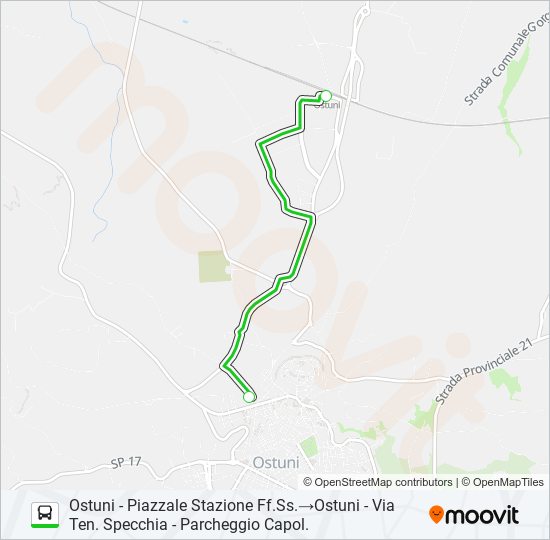 OST-URBN bus Line Map