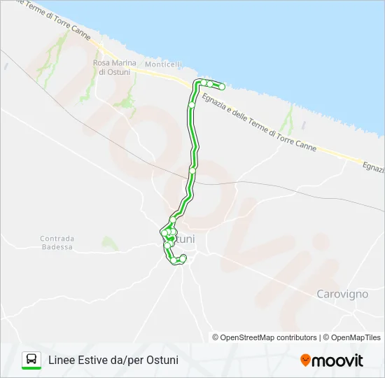 E/OSTUNI Bus Line Map