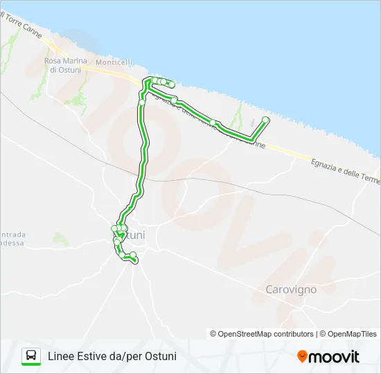 E/OSTUNI Bus Line Map