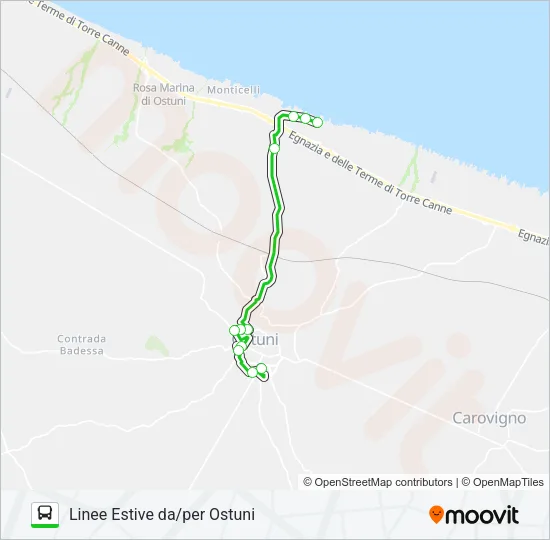 E/OSTUNI Bus Line Map