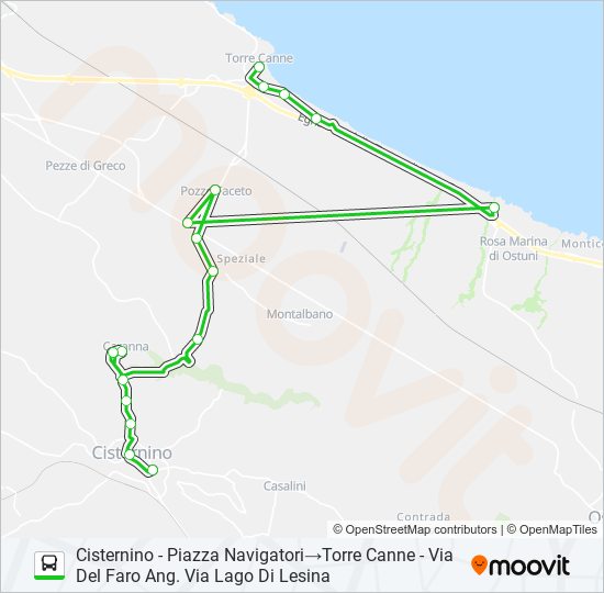 E/TCANNE bus Line Map