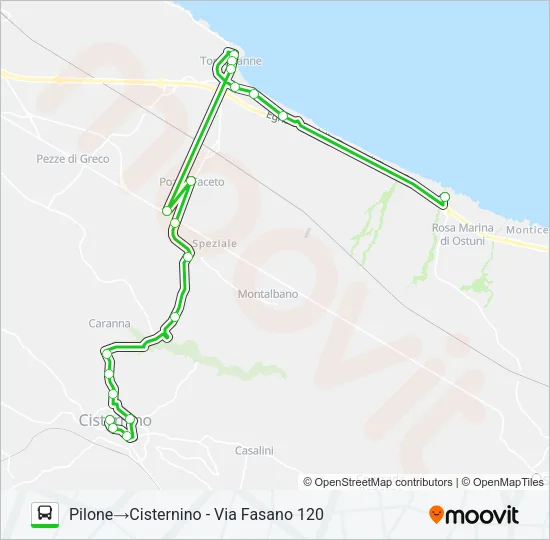E/TCANNE Bus Line Map