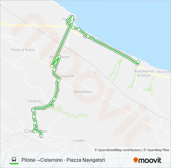 E/TCANNE Bus Line Map