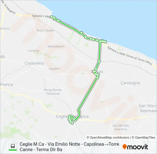 E/TCANNE Bus Line Map
