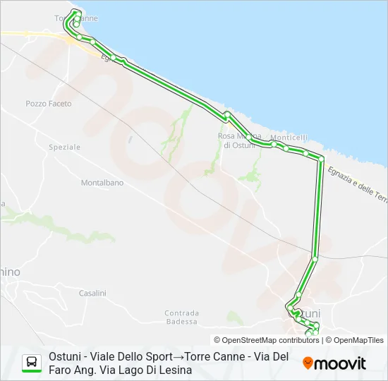 E/TCANNE Bus Line Map