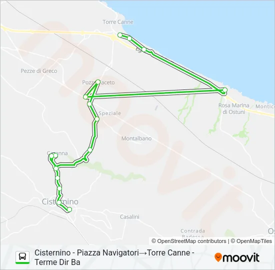 E/TCANNE Bus Line Map