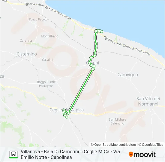 E/TCANNE Bus Line Map
