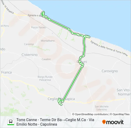 E/TCANNE Bus Line Map