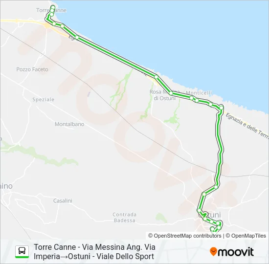 E/TCANNE Bus Line Map