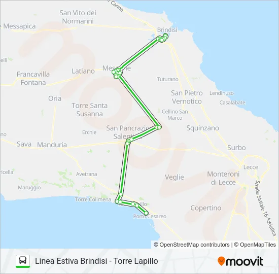 E/TLAPIL Bus Line Map