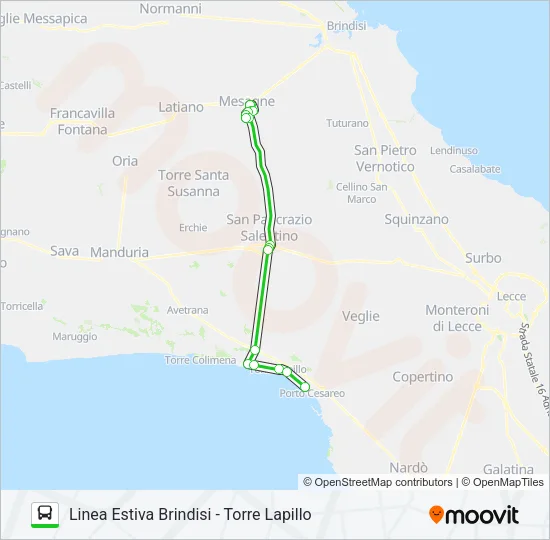 E/TLAPIL Bus Line Map