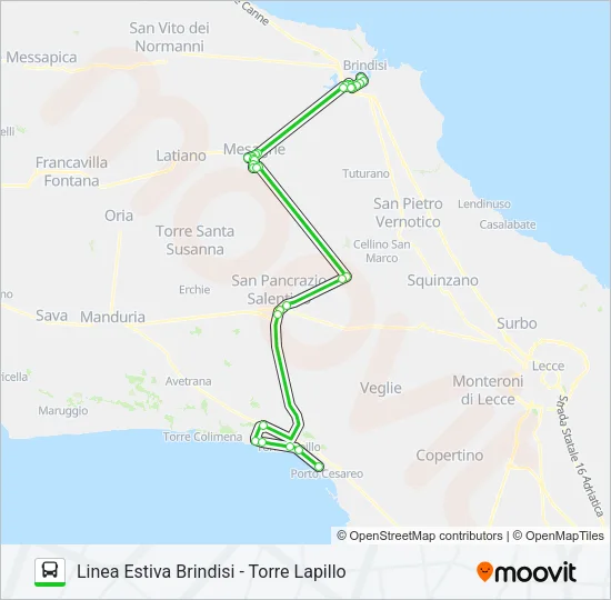 E/TLAPIL Bus Line Map