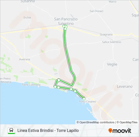 E/TLAPIL Bus Line Map