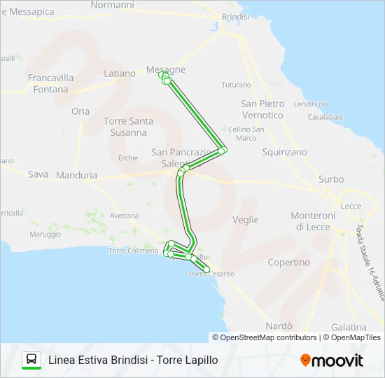 E/TLAPIL Bus Line Map