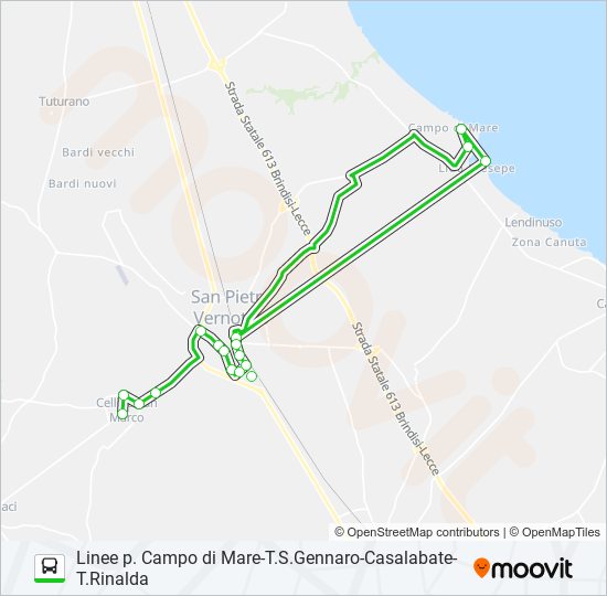 E/TRINAL bus Line Map