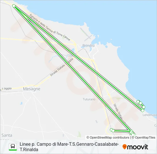 E/TRINAL Bus Line Map