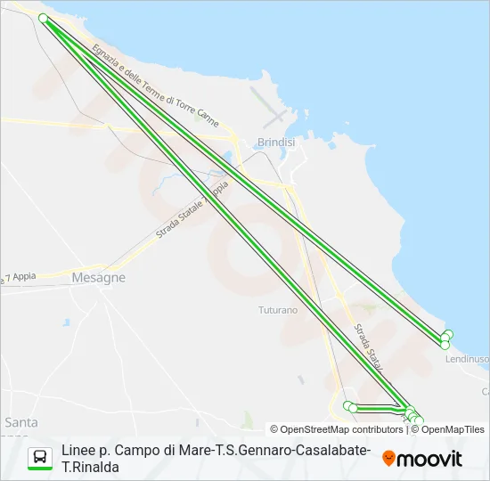 E/TRINAL Bus Line Map