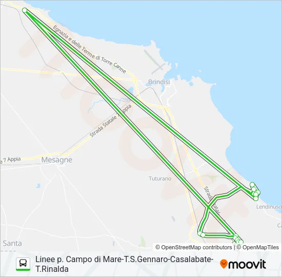 E/TRINAL Bus Line Map