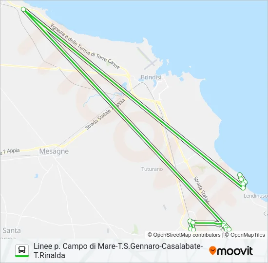 E/TRINAL Bus Line Map
