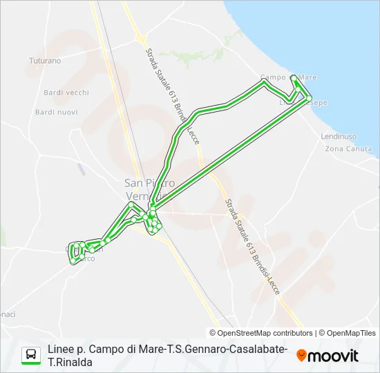 E/TRINAL Bus Line Map